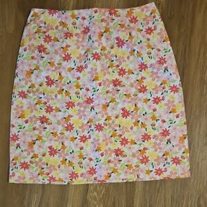 Lilly Pulitzer Foral Pink/Orange Skirt Size 0